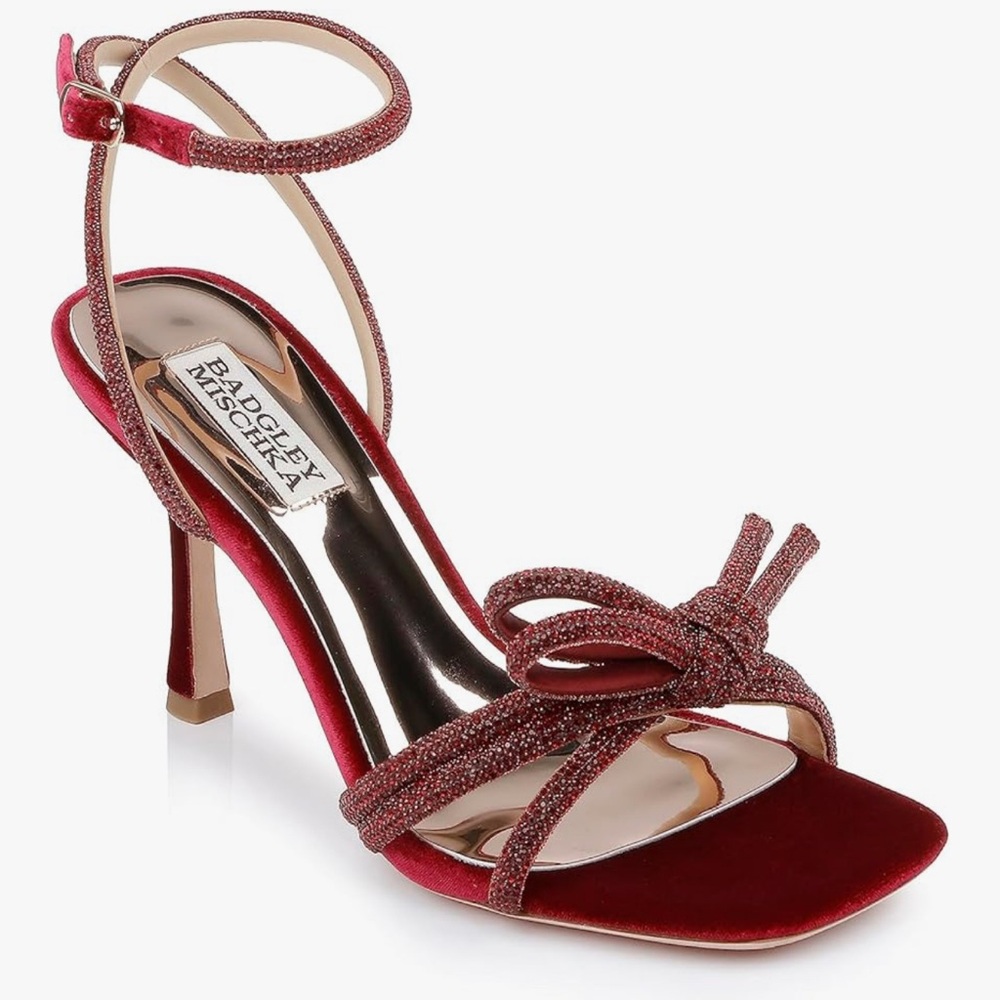 Badgley Mischka Red Stiletto Heels Elegant Design